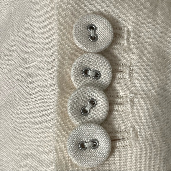 Everlane The Oversized Linen Cotton Blazer Womens 16 Bone Cream - Picture 6 of 15